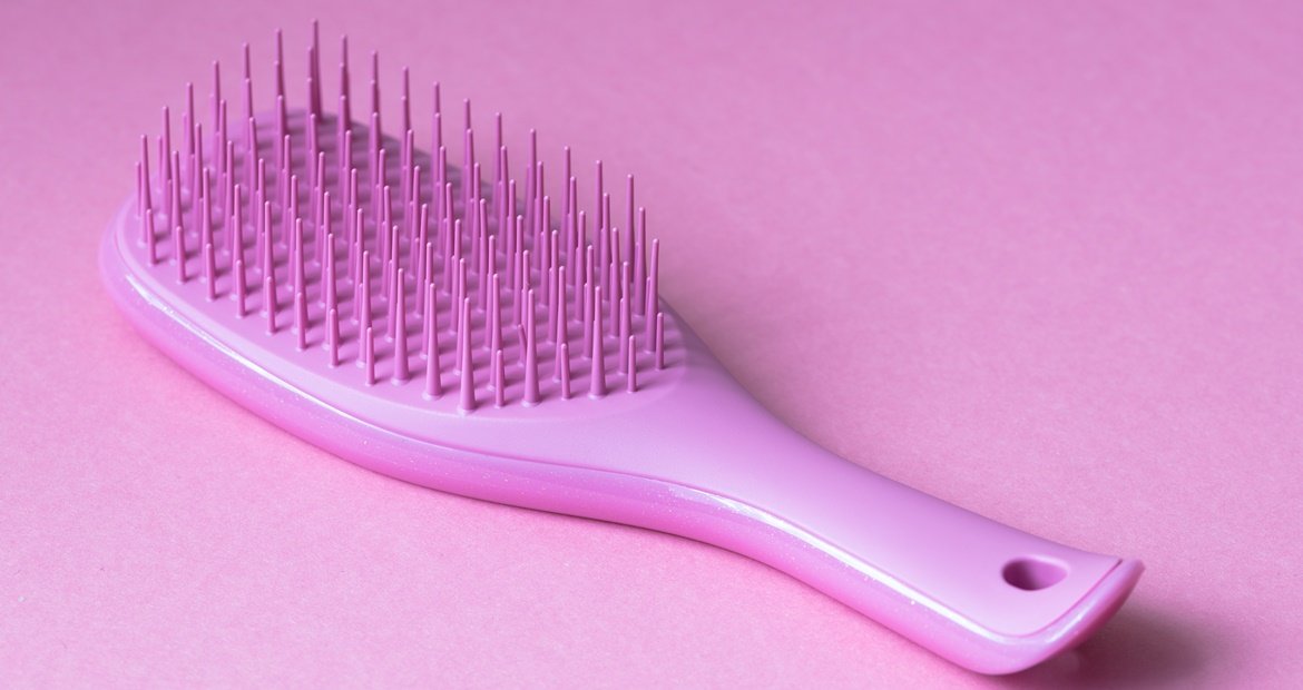 Escova De Cabelo Rosa Para Desembaraar Cabel